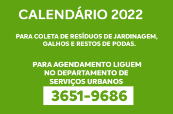 CALENDÁRIO DE LIMPEZA 2022