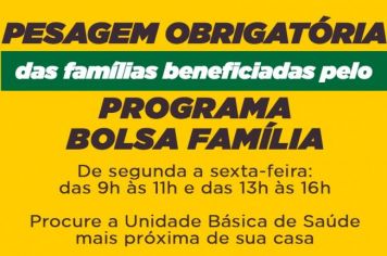 Pesagem Obrigatória Bolsa Família