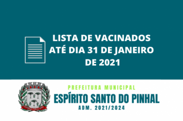 LISTA DOS VACINADOS