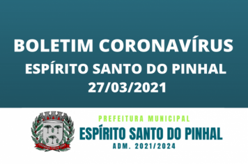 BOLETIM CORONAVÍRUS 27/03