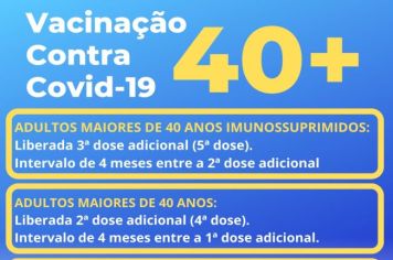 VACINAÇÃO CONTRA COVID-19 40+