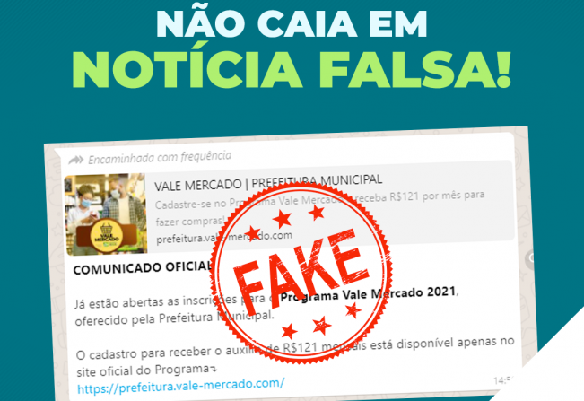 Não caia em notícia falsa!