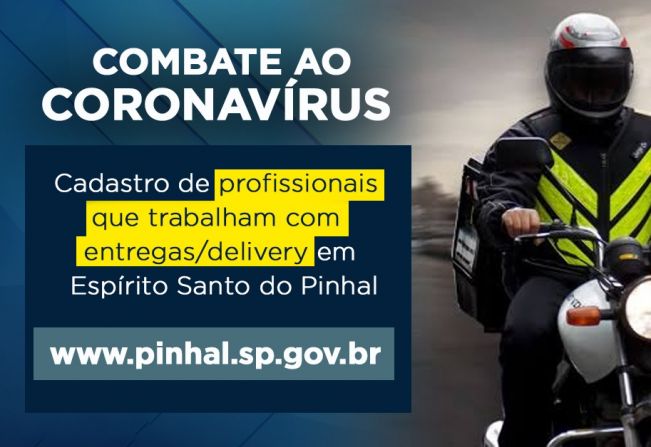 Prefeitura realiza cadastro de entregadores para o enfrentamento do coronavírus em Espírito Santo do Pinhal