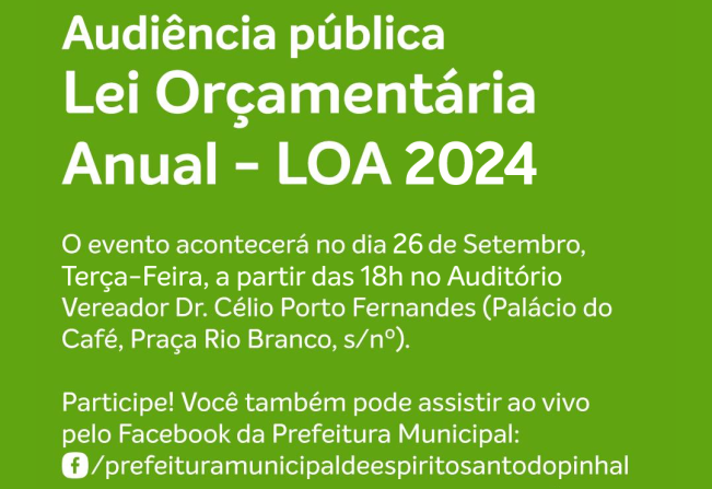 Audiência pública LOA-2024