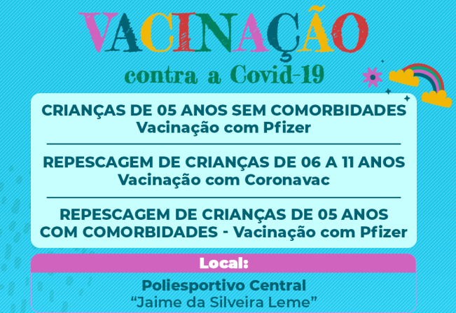 A VACINAÇÃO DE NOSSAS CRIANÇAS CONTINUA!