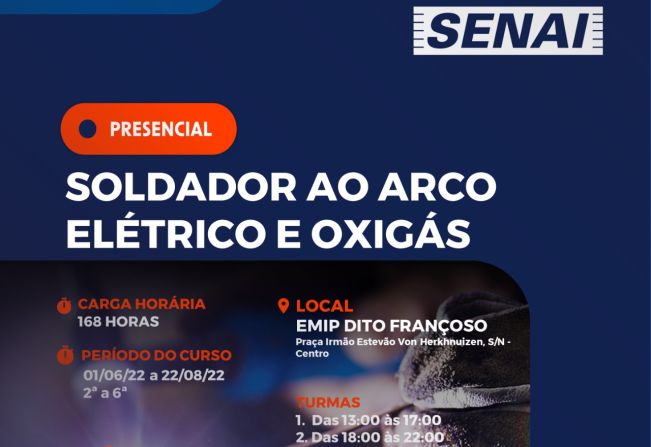 CURSO DE SOLDADOR AO ARCO ELÉTRICO E OXIGÁS
