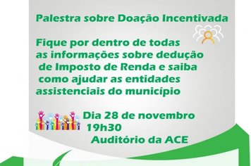 Palestra sobre Doação Incentivada
