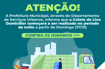 A Prefeitura Municipal, através do Departamento de Serviços Urbanos informa: