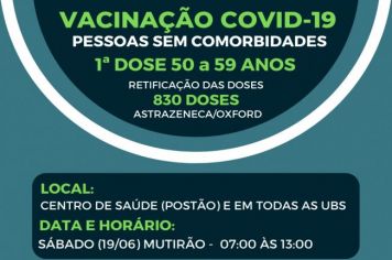 Retificação da idade de 43 a 59 anos, para 50 a 59 anos.