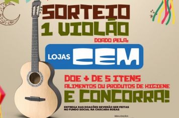 Fundo Social de Espírito Santo do Pinhal realizará sorteio de violão entre pessoa que fizer doações