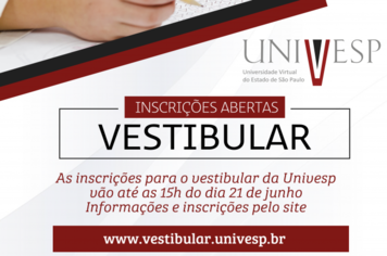 Inscrições abertas para o vestibular da Univesp