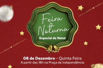 QUINTA É DIA DE FEIRA NOTURNA!