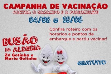 Campanha de vacinação terá início no próximo sábado