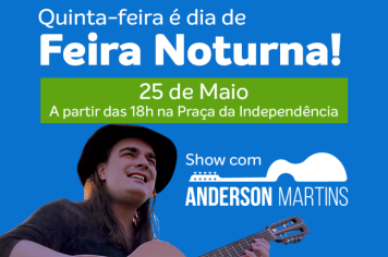 QUINTA (25/05) É DIA DE FEIRA NOTURNA