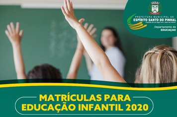 Matrículas para Educação Infantil 2020