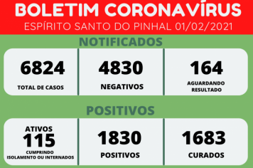 BOLETIM CORONAVÍRUS 01/02