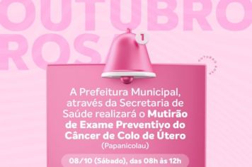 MUTIRÃO DE EXAME PREVENTIVO DO CÂNCER DE COLO DE ÚTERO