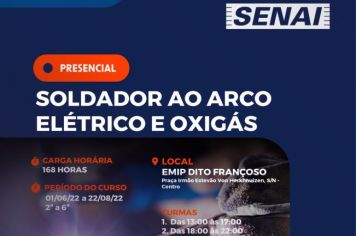 CURSO DE SOLDADOR AO ARCO ELÉTRICO E OXIGÁS