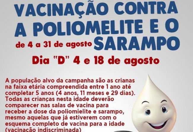 Campanha de vacinação terá início no próximo sábado