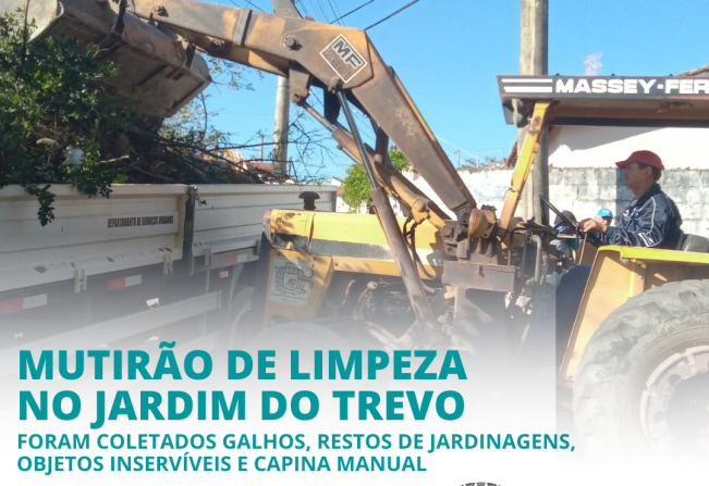 MUTIRÃO DE LIMPEZA NO JARDIM DO TREVO