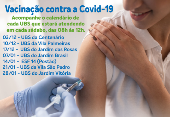 CALENDÁRIO DE FUNCIONAMENTO DAS UBSs AOS SÁBADOS