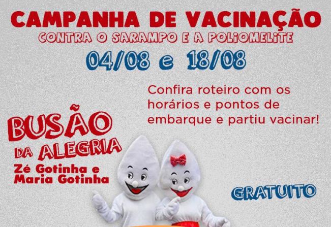 Campanha de vacinação terá início no próximo sábado