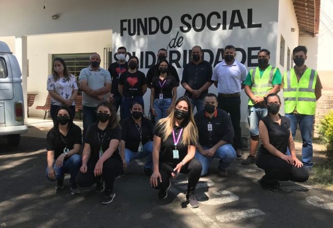 Fundo Social de Solidariedade agradecem a Empresa Aptiv pela doação de alimentos.