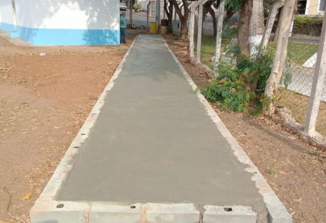 Departamento de Obras está realizando a construção da pista de jogo de malha