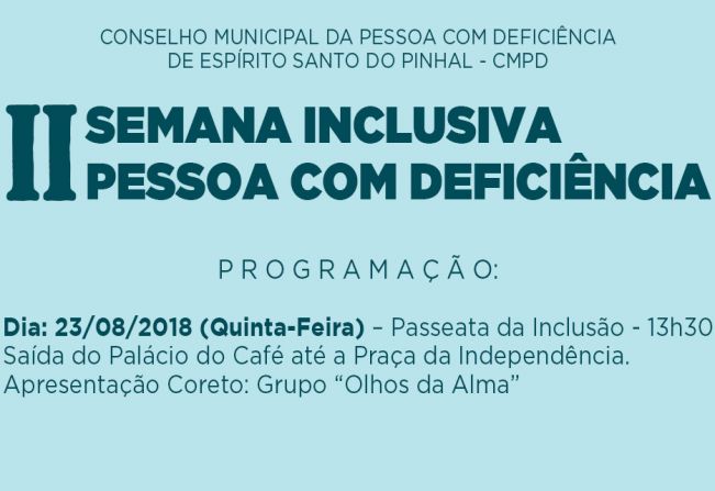 2ª Semana Inclusiva - Pessoa com Deficiência