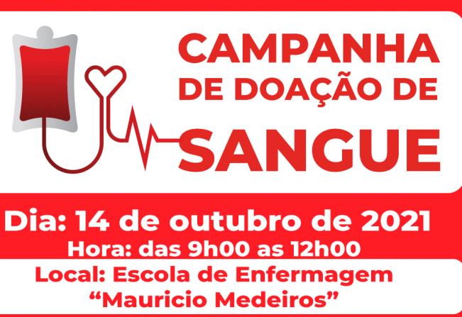 Campanha de doação de sangue.