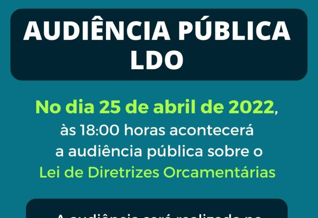 Audiência pública LDO - 2023